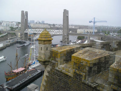 Vue de Brest (pont de Recouvrance (cliquez pour agrandir)