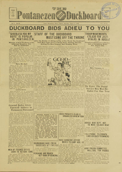 The Pontanezen Duckboard en 1919