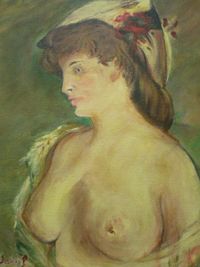 D'après la blonde aux seins nus d'Edouard Manet