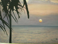 coucher de soleil sur la Martinique